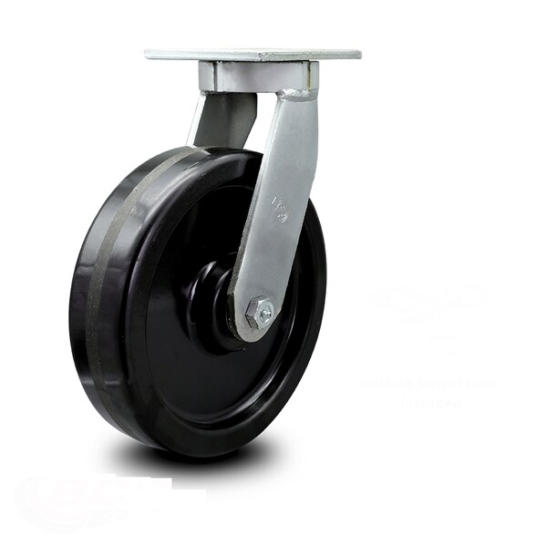 12 Inch Extra Heavy Duty Phenolic Wheel Swivel Caster with Swivel Lock SCC